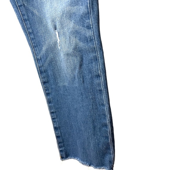 Madewell High Rise Crop Slim Boy Jeans Raw Blue Denim  SZ 25  EUC - Picture 8 of 8